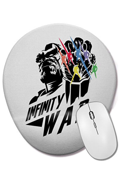 BASKI DÜNYASI Infinity War In Gems We Trust Oval Mouse Pad With Wrist Support