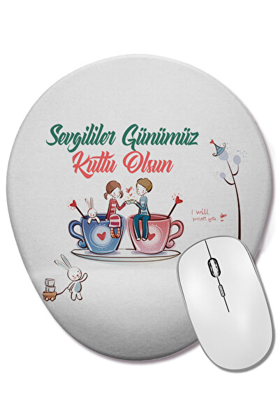 BASKI DÜNYASI Cadou pentru Ziua Îndrăgostiților 0266 Mouse Pad oval cu suport...