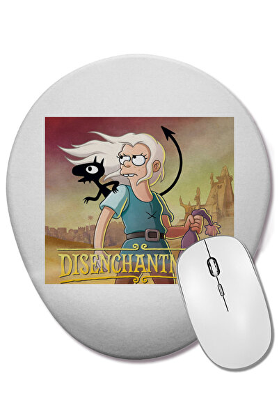 BASKI DÜNYASI Disenchantment 05 Mouse Pad oval cu suport pentru încheietura m...
