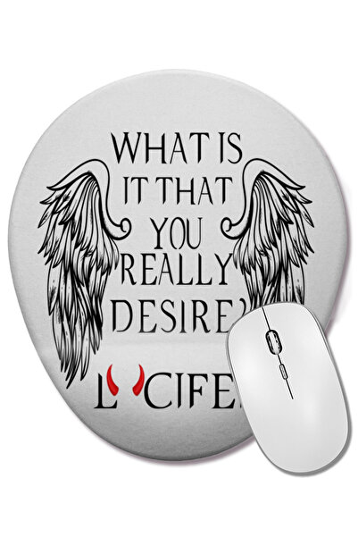 BASKI DÜNYASI Ce este ceva de care așa așa îți dorești Lucifer? Mouse Pad ova...