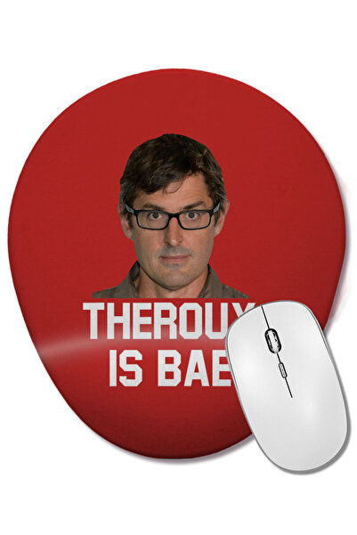 BASKI DÜNYASI Louis Theroux este un mouse pad oval cu suport pentru încheietu...