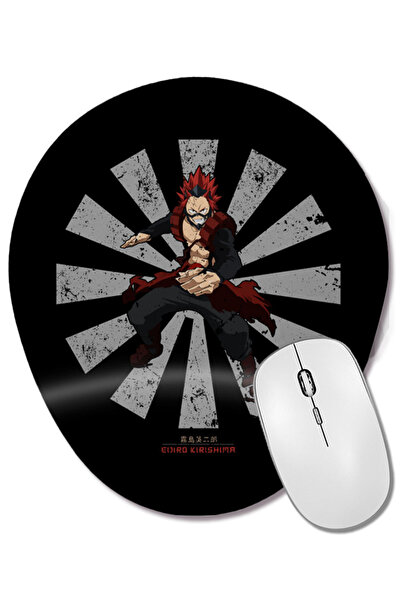 BASKI DÜNYASI Eijiro Kirishima Retro Japanese My Hero Academia Mouse Pad oval...