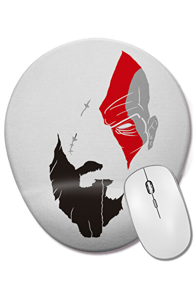 BASKI DÜNYASI Kratos God Of War ιδέες Οβάλ ποντίκι με υποστήριξη καρπού