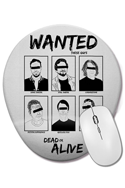 BASKI DÜNYASI Mouse Pad oval Wanted Dead Or Alive cu suport pentru încheietura mâinii