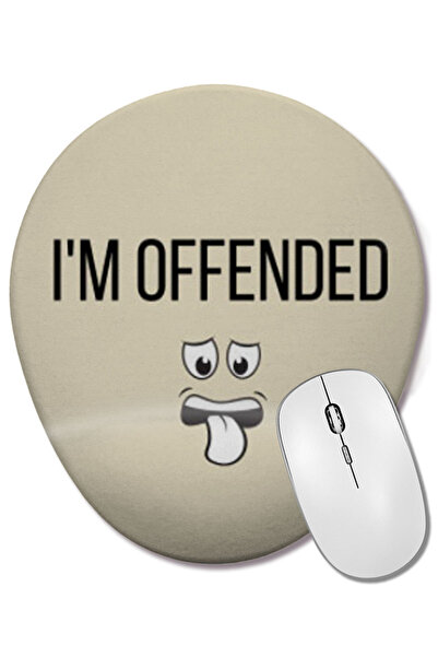 BASKI DÜNYASI Mouse Pad oval cu suport pentru încheietura mâinii i Love Bush Fower