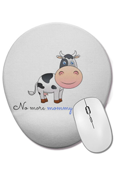 BASKI DÜNYASI No More Mommy Milkers Mouse Pad oval cu suport pentru încheietu...