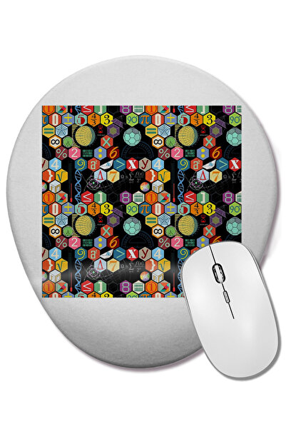 BASKI DÜNYASI Formula matematică. Mouse Pad oval cu suport pentru încheietura...