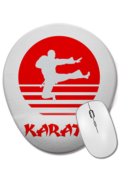 BASKI DÜNYASI Karate 01 Mouse Pad oval cu suport pentru încheietura mâinii