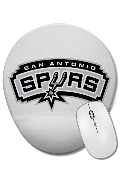 BASKI DÜNYASI Mouse Pad oval San Antonio Spurs cu suport pentru încheietura m...