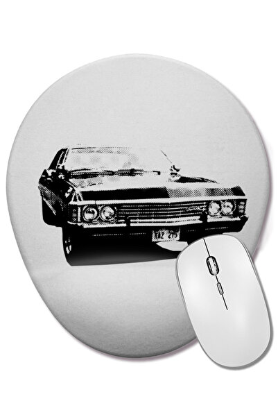 BASKI DÜNYASI Supernatural 1967 Impala Mouse Pad oval cu suport pentru închei...