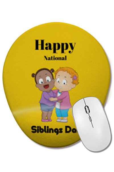 BASKI DÜNYASI Mouse Pad oval SIMONE BILES cu suport pentru încheietura mâinii