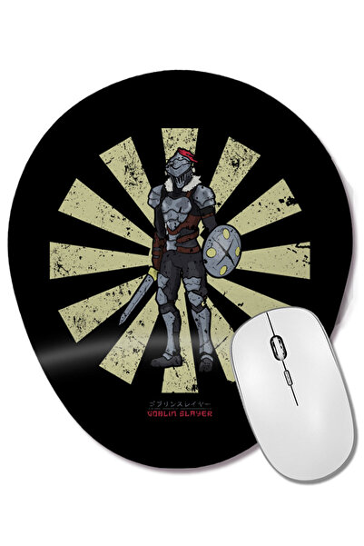 BASKI DÜNYASI Mouse Pad oval japonez retro Goblin Slayer cu suport pentru încheietura mâinii