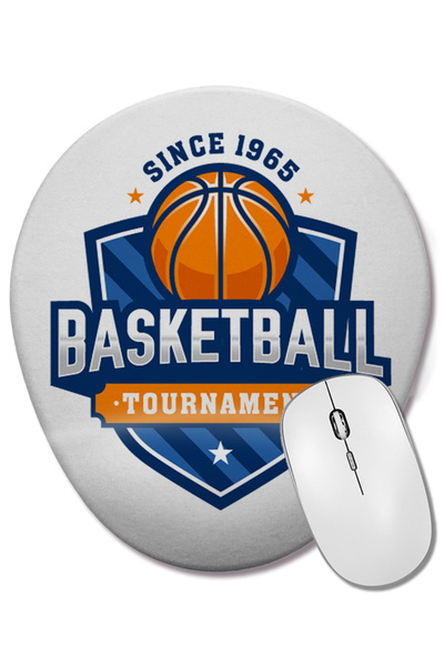 BASKI DÜNYASI Οβάλ ποντικοπίνακας με υποστήριξη καρπού για τον τουρνουά του μ...