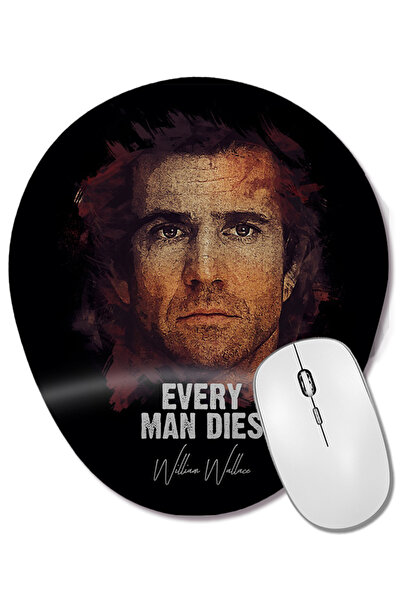BASKI DÜNYASI Every Man Dies William Wallace Mouse Pad oval cu suport pentru ...