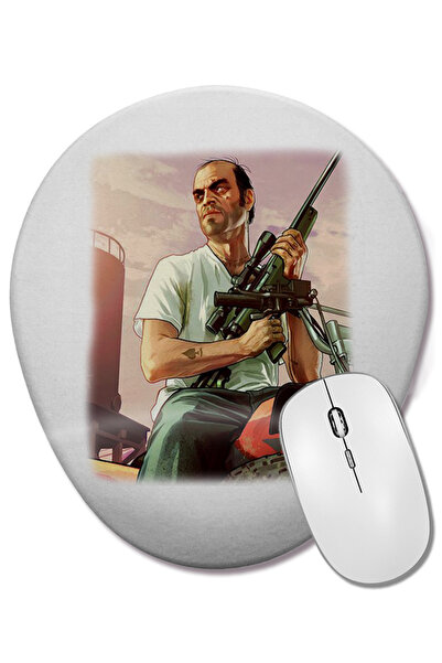 BASKI DÜNYASI Mouse Pad oval Trevor cu suport pentru încheietura mâinii