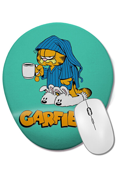 BASKI DÜNYASI Mouse Pad oval Garfield 02 cu suport pentru încheietura mâinii