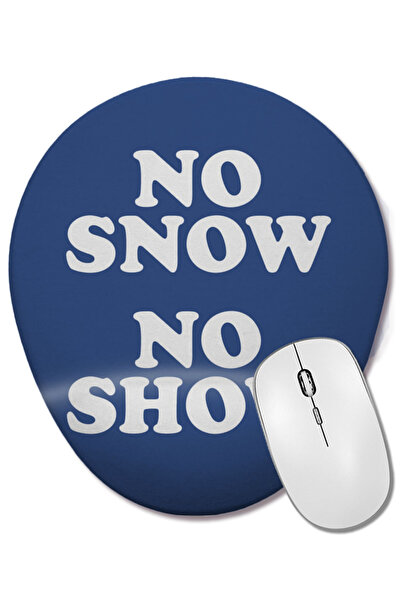BASKI DÜNYASI No Snow No Show, purtat de Eric Clapton, mouse pad oval cu supo...