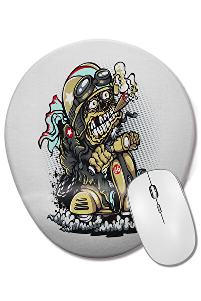 BASKI DÜNYASI Mouse Pad oval cu suport pentru încheietura mâinii pentru motoc...