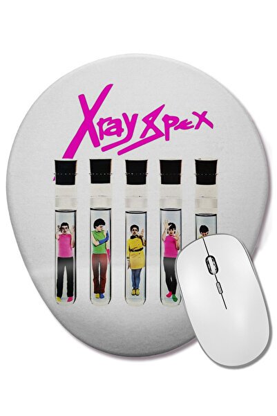 BASKI DÜNYASI Mouse Pad oval X Ray Spex cu suport pentru încheietura mâinii