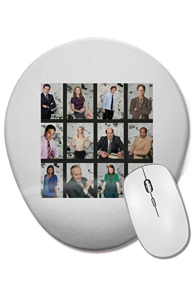 BASKI DÜNYASI Mouse Pad oval The Office Cast cu suport pentru încheietura mâinii