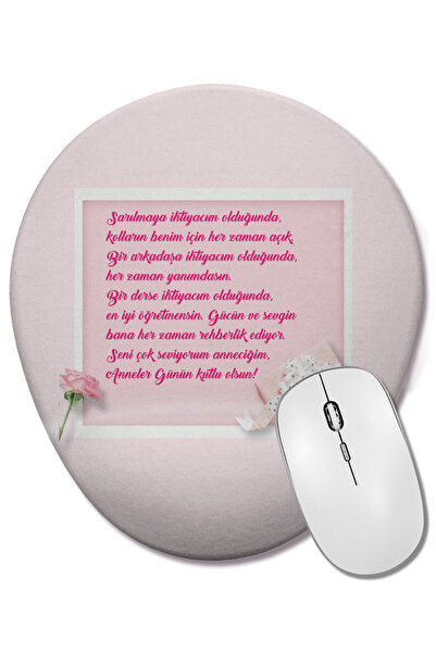 BASKI DÜNYASI Cadou pentru Ziua Mamei 040 Mouse Pad oval cu suport pentru înc...