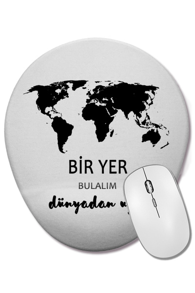 BASKI DÜNYASI Să găsim un loc în afara Pământului Mouse Pad oval cu suport pe...