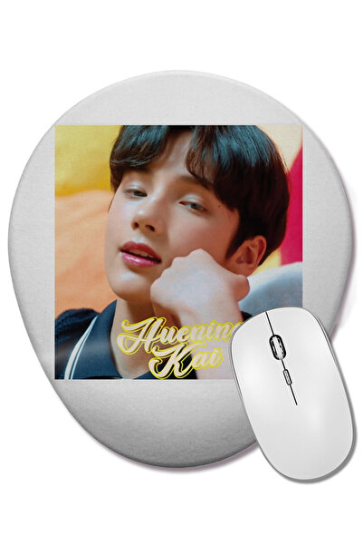 BASKI DÜNYASI Mouse Pad oval TXT Huening Kai 002 cu suport pentru încheietura mâinii
