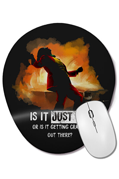 BASKI DÜNYASI Mouse Pad oval Joker 001 cu suport pentru încheietura mâinii