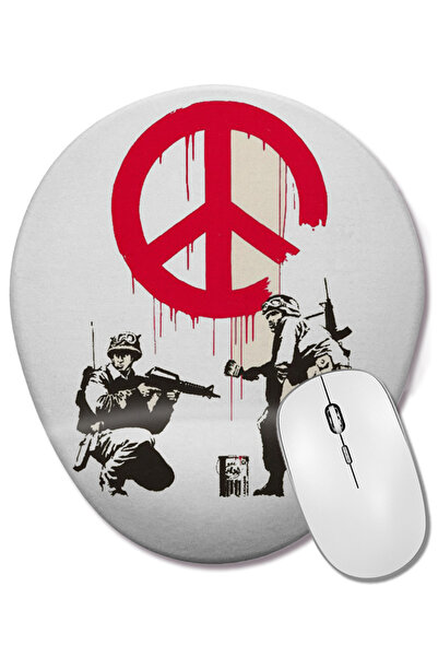 BASKI DÜNYASI Οβάλ ποντίκι με υποστήριξη καρπού Peace Soldiers