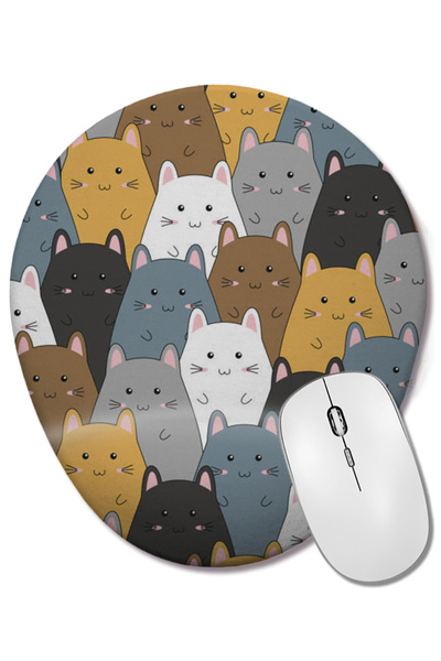 BASKI DÜNYASI Mouse Pad oval cu suport pentru încheietura mâinii pentru hamster