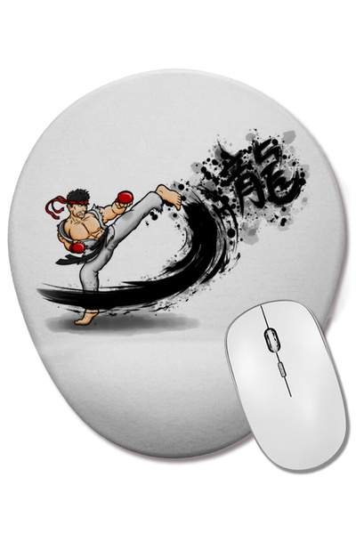 BASKI DÜNYASI Mouse Pad oval Street Fighter Ryu cu suport pentru încheietura ...