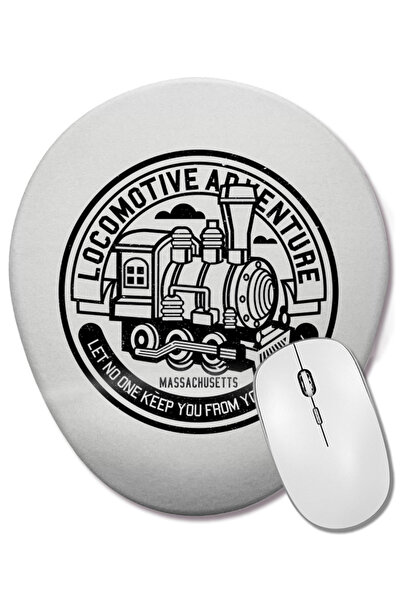BASKI DÜNYASI Οβάλ ποντίκι με υποστήριξη καρπού Locomotive Adventure Massachu...