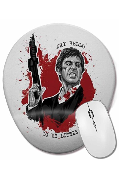 BASKI DÜNYASI Scarface 02 Οβάλ ποντίκι με υποστήριξη καρπού