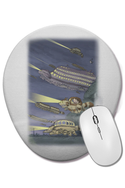 BASKI DÜNYASI Mouse Pad oval Totoro Cat Bus Migration cu suport pentru închei...