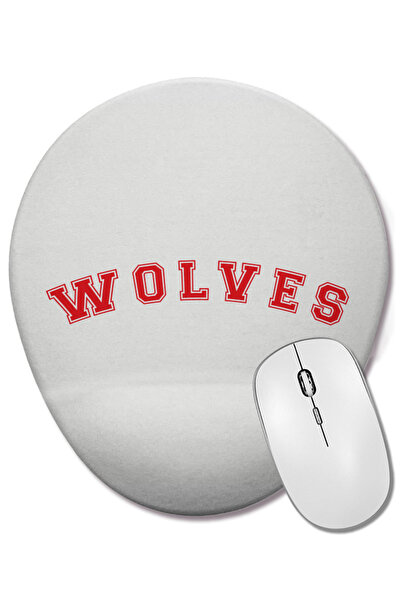 BASKI DÜNYASI Mouse Pad oval cu font în stil baseball Wolves cu suport pentru...