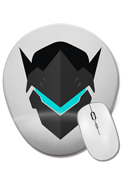BASKI DÜNYASI Genji Carbon подложка за мишка с овална форма и опора за китката