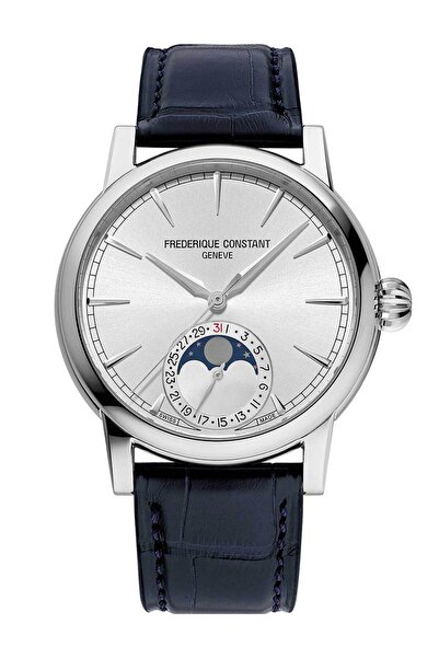 Frederique Constant FC-716S3H6 Mens Watch Classic Manufacture Moonphase Date 40mm 5ATM