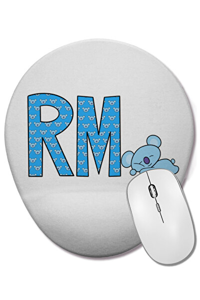 BASKI DÜNYASI Bts întâlneste Bt21 Rm Mouse Pad oval cu suport pentru încheiet...