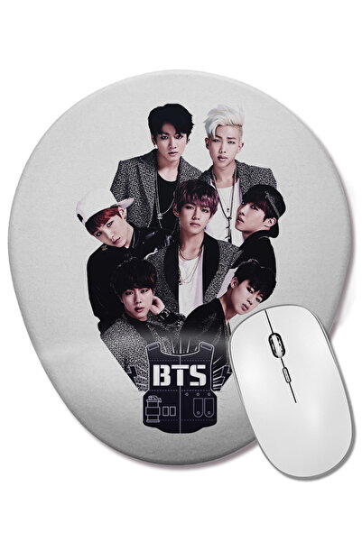 BASKI DÜNYASI Mouse Pad oval Bts 01 cu suport pentru încheietura mâinii