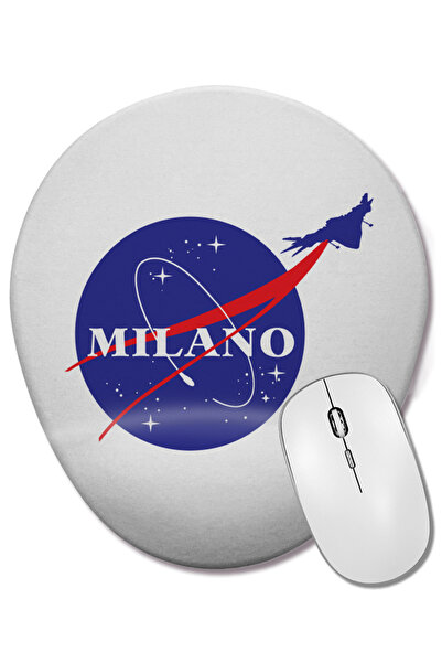 BASKI DÜNYASI Mouse Pad oval cu suport pentru încheietura mâinii, cu logo-ul ...
