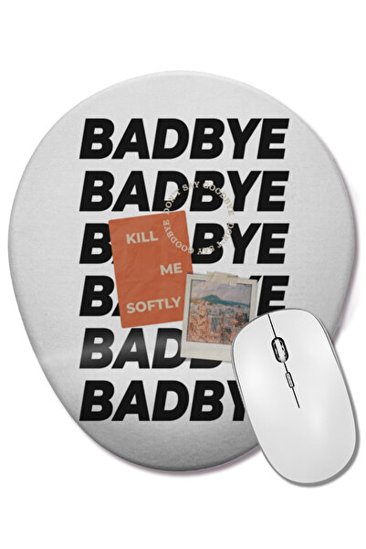 BASKI DÜNYASI Bad Bye Purple Mono Collection Bts Mouse Pad oval cu suport pen...