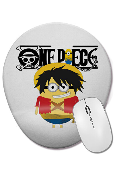 BASKI DÜNYASI Mouse Pad oval One Min Piece cu suport pentru încheietura mâinii