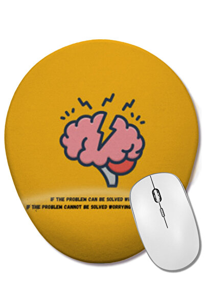 BASKI DÜNYASI Mouse Pad oval cu suport pentru încheietura mâinii pentru luna ...