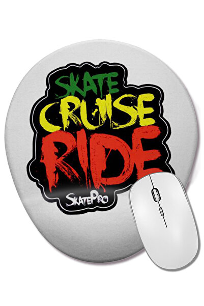 BASKI DÜNYASI Οβάλ ποντίκι ποντικιούχου υπολογιστή με στήριγμα καρπού για σκέ...