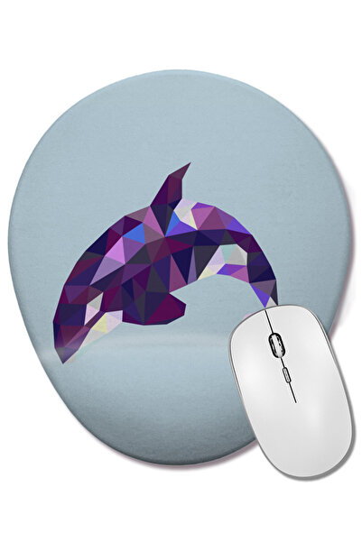 BASKI DÜNYASI Γεωμετρικό οβάλ ποντίκι με σχέδιο θαλάσσιου θηρίου καταστροφέα ...