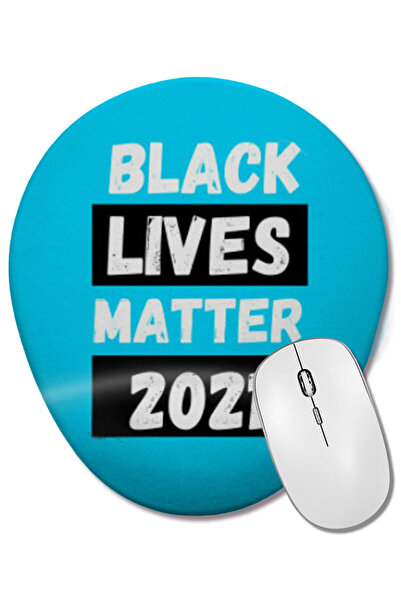 BASKI DÜNYASI Black Lives Matter 2021 Mouse Pad oval cu suport pentru încheie...