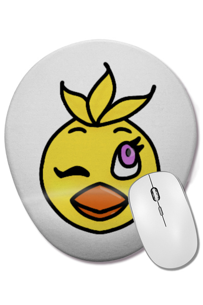 BASKI DÜNYASI Chica - Mouse Pad oval cu suport pentru încheietura mâinii Five...