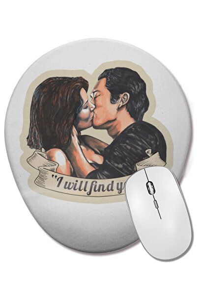 BASKI DÜNYASI Ξυπνήσα σαν αυτό Οβάλ ποντικοπάτωμα με υποστήριξη καρπού