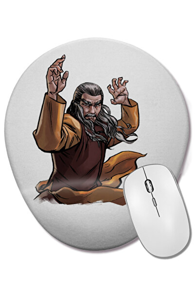 BASKI DÜNYASI Mouse Pad oval Ghost Face Killer cu suport pentru încheietura m...