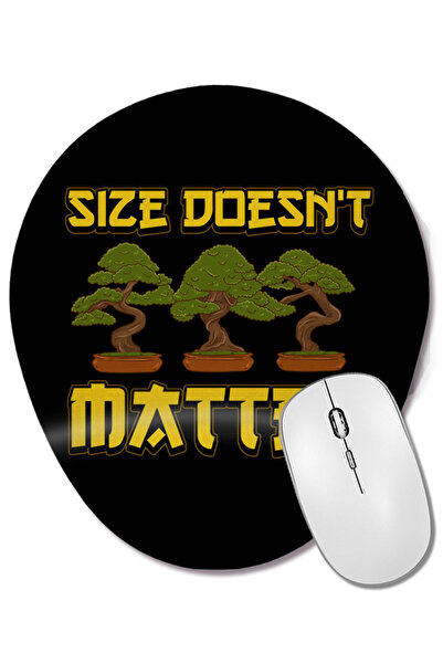 BASKI DÜNYASI Mouse Pad oval cu suport pentru încheietura mâinii, cu un design amuzant de copac bonsai mic, care nu se concentrează pe dimensiunea.
